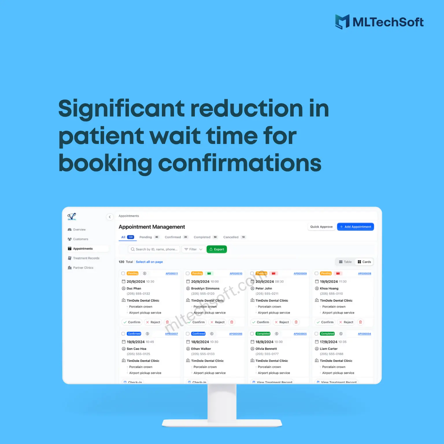 The centralized portal simplifies multi-branch scheduling and performance monitoring.
