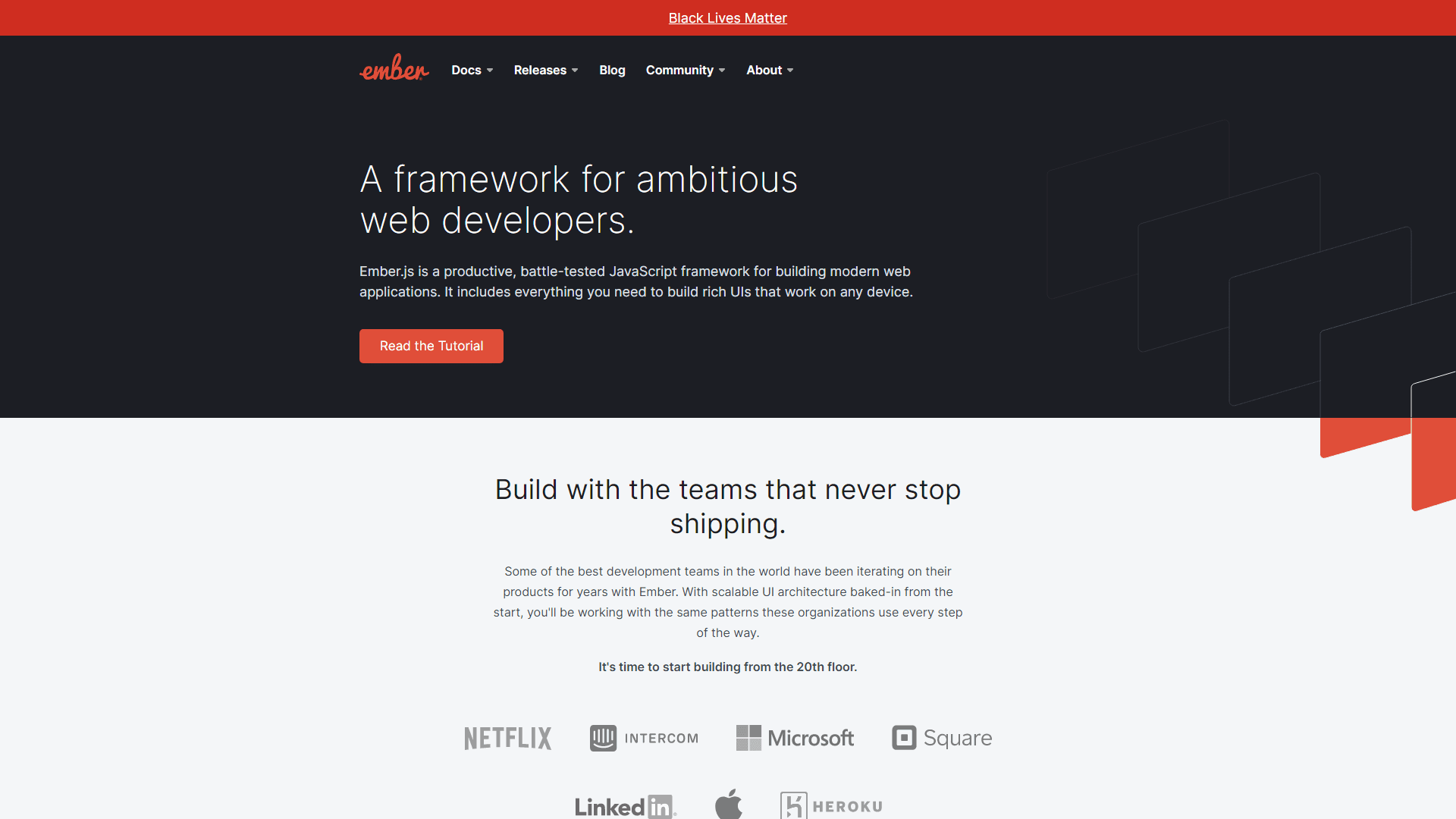 EmberJs is a productive, well-tested JavaScript framework